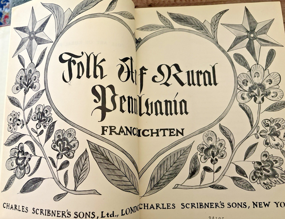 Folk Art of Rural Pennsylvania Frances Lichten 1946 Scribner's Library Edition
